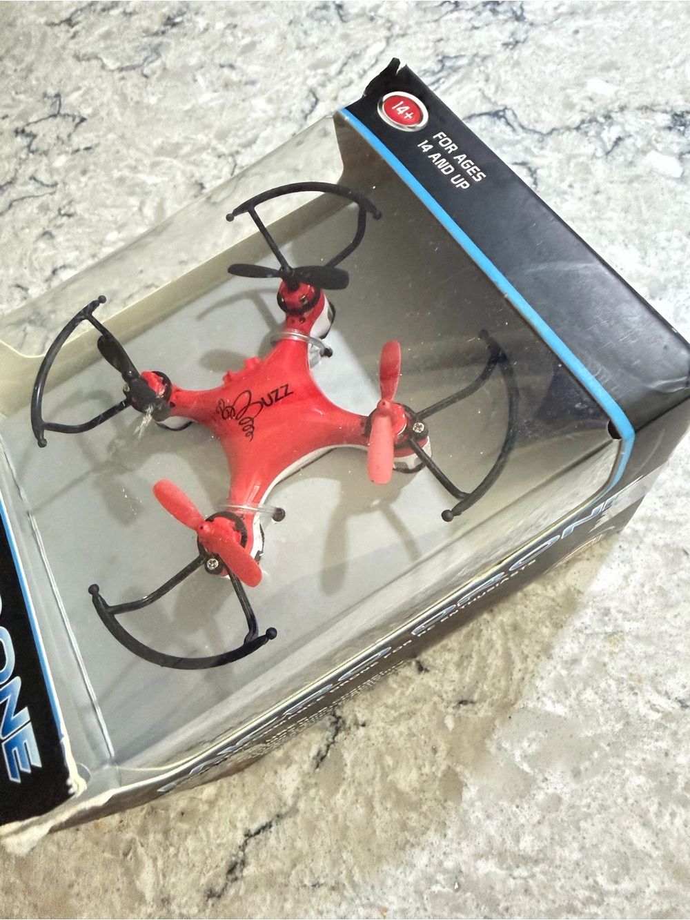Red Buzz Mini Drone with Prop Guards